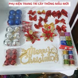 Phụ Kiện Trang Trí Noel Trang Trí Giáng Sinh Noel Cây Thông Có Thiệp Giáng Sinh Quả Châu Trang Trí Và Nhiều Đồ Trang Trí