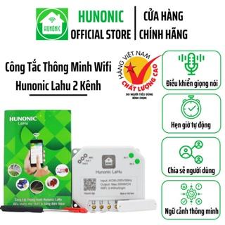 Công tắc thông minh Wifi Hunonic Lahu 2 kênh - 500W/kênh điều khiển mọi thiết bị từ xa qua điện thoại