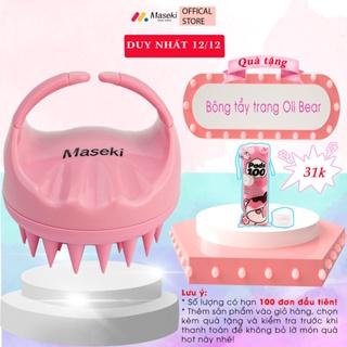 Lược gội đầu massage silicon MASEKI - Hàng NHẬT BẢN chính hãng