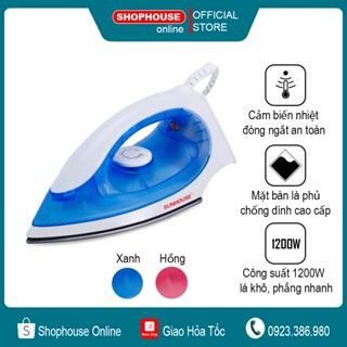 Bàn là khô Sunhouse SHD1072, bàn ủi khô Sunhouse SHD1072 ( Màu Xanh + Hồng ) - Bảo hành 12 tháng