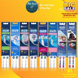 Vỉ 2 Đầu Bàn Chải Điện Oral-B Braun - Đủ loại đầu thay thế bàn chải Oral-B cho người lớn và trẻ em