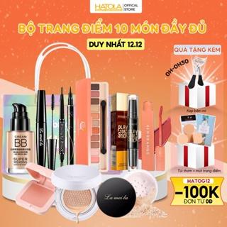 Bộ trang điểm đầy đủ 10 món cơ bản từ a-z set trang điểm cá nhân Hatola