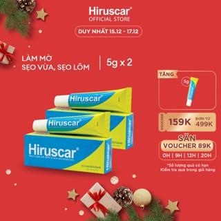 Bộ 2 Gel Hiruscar cải thiện sẹo vừa, sẹo lõm, sẹo thâm Hiruscar 5g/hộp