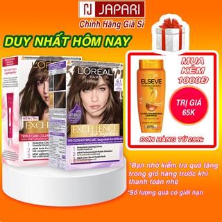 Thuốc Nhuộm Tóc Loreal Phủ Bạc Đủ Màu - Nhuộm Tóc Đen Nâu Chính Hãng Khói, Trà Sữa, Hạt Dẻ Vàng Sáng Xanh Đen Japari