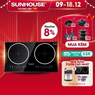 [Mã ELMALL61 giảm 6% đơn 300K] Bếp đôi điện từ hồng ngoại Sunhouse SHB9002-EC