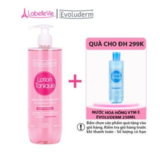 Nước hoa hồng Evoluderm giúp se khít lỗ chân lông dưỡng ẩm làm sạch cân bằng da dành cho da khô và nhạy cảm 500ml