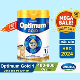 Sữa bột Optimum Gold 1 400g - Sữa công thức Vinamilk, giúp Tăng cân, chiều cao, tiêu hóa, phát triển não