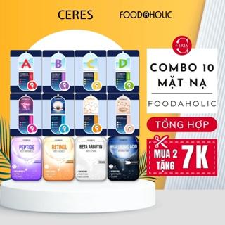 Combo 10 Mặt Nạ Giấy Foodaholic Essential Mask Chăm Sóc Da Toàn Diện 23g/Miếng