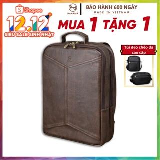 Balo Da Nam HANAMA Đựng LapTop - Chống Thấm Nước - Bảo Hành Đổi Mới 18 Tháng Lee 8