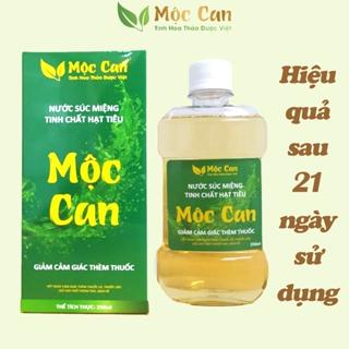 Cai thuốc lá thuốc lào vĩnh viễn Mộc Can nước súc miệng cai thuốc lá giúp hơi thở sạch sẽ thơm mát chai 250ml