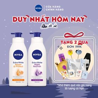 Bộ Đôi Sữa Dưỡng Thể Trắng Da Ngày & Đêm NIVEA | Phục Hồi | Chống Nắng | Vitamin C (350 ml) - 88311 & 98412