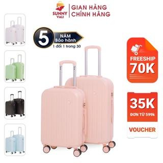 Vali kéo du lịch thời trang SUNNY SV07 nhựa PC + ABS (2 size 5 màu)