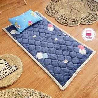 Thảm nỉ nhung, Thảm lông cừu trải giường 3 lớp cực ấm đủ kích thước (Chất Liệu Bông Trắng - Giặt Máy Thoải Mái)