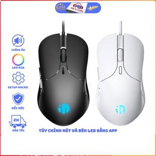 Chuột gaming có dây inphic PB1P bấm im lặng, Chuột máy tính gaming có led độ nhạy 4000DPI