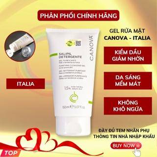 Sữa rửa mặt CANOVA cho Da dầu mụn da nhạy cảm sạch sâu cấp ẩm, dạng Gel không bọt se khít lỗ chân lông 150ml