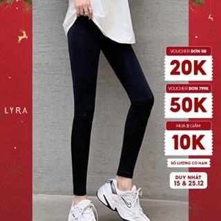 Quần legging nữ LYRA dài lưng cạp cao giữ nhiệt legging thun ôm bó vải dày dặn cao cấp-VXYQD0068