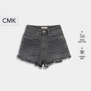 [Mã BMINC50 giảm 50K đơn 99K] Quần short jean nữ CHICMONKI lai tua màu xám - GREY JEANS SHORTS CMJ1259