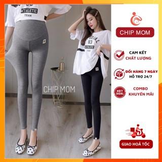 Quần legging BẦU mèo cotton Bozip đẹp- co dãn tối đa- QD07