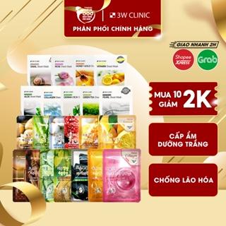 Mặt nạ giấy dưỡng ẩm, trắng da, chống lão hóa chiết xuất thiên nhiên Hàn Quốc 3W Clinic Fresh Mask Sheet 23ml