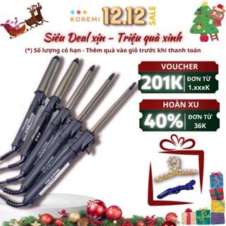 Máy uốn tóc xoăn Hàn Quốc Koremi tự xoay trục 360 độ, máy làm tóc xoăn lọn to, nhỏ Chuyên nghiệp cho Salon, BH 12 tháng