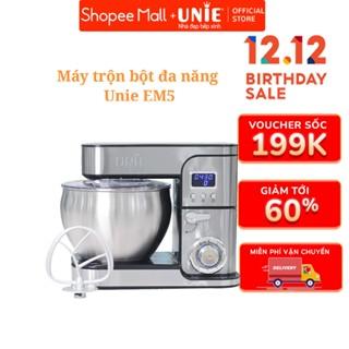 Máy nhồi bột chuyên dụng, đánh trứng đa năng UNIE EM5 1300W, thố trộn 8L, Sản phẩm chính hãng