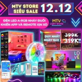 Đèn led đuổi ARGB trang trí, dây led WS2811 IP65 full hiệu ứng, cảm biến âm thanh, khiển APP và REMOTE  - MTV Store