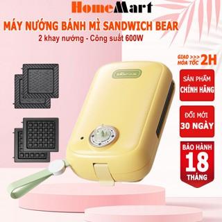 Máy kẹp nướng bánh mì sandwich Bear, máy nướng bánh mỳ, làm bánh waffle, rán trứng, HomeMart – Hàng chính hãng BH 6-18T