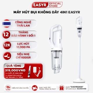 Máy Hút Bụi Cầm Tay Không Dây Đa Năng 4IN1 EASYR Lực Hút Cực Mạnh 12000Pa, Công Suất 120W, Adapter Sạc Nhanh 2,5 Tiếng