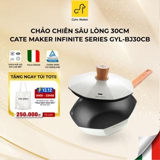 Chảo chiên sâu lòng chống dính có nắp bát giác Cate-Maker INFINITE SERIES GYL-BJ30CB, size 30, dùng cho bếp từ