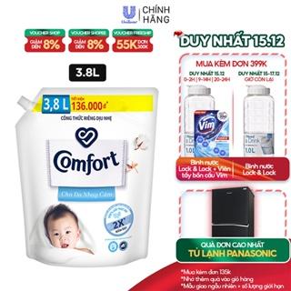 Nước Xả Vải Em Bé Comfort Cho Da Nhạy Cảm Túi 3.8L