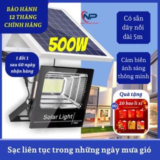 Đèn led năng lượng mặt trời SHOP NHẬT PHONG,đèn pha LEON trang trí sân vườn 1 khoang đơn 300W,500W, cảm biến, remot