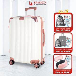 Vali du lịch Bamozo 8809 ,vali kéo nhựa size 20 inch,size 24 inch - Bịt 4 góc kim loại chống va đập cực tốt