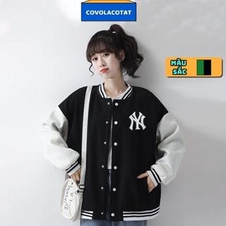 Áo khoác bomber varsity jacket nam nữ NEW YORK  phong cách sweater chất nỉ bông cotton