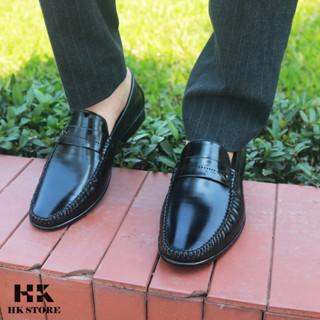 Giày lười nam da bò cao cấp mềm nhẹ - kiểu dáng lịch sự - hàng chính hãng HK.STORE - giày siêu chất và siêu nhẹ