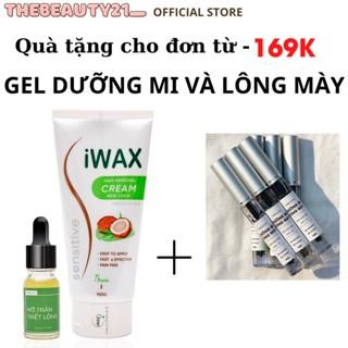 Combo Kem Tẩy Lông Iwax 150ml và Mỡ Trăn Triệt Lông 10ml cho Vùng Bikini, Chân, Tay, Nách, Bụng an toàn cho mọi loại da