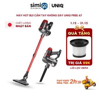 Máy hút bụi cầm tay không dây UNIQ Free A7 đa năng gia đình mini pin sạc hút giường đệm nệm sofa xe hơi lực hút mạnh