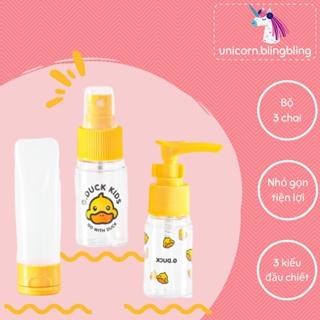 Bộ Chiết Mỹ Phẩm Du Lịch Hình Dễ Thương Set 3 Món
