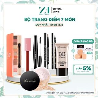 Bộ trang điểm LAMEILA 7 món cá nhân tiện lợi Kem BB, Phấn phủ, Phấn mắt, Mascara, Chì kẻ mày, Bút kẻ mắt, Son lì