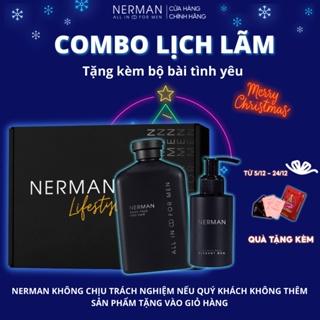 Combo lịch lãm Nerman - Sữa tắm gội hương nước hoa cao cấp 350ml & Gel vệ sinh nam 100ml