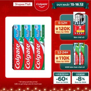 Bộ 3 Kem Đánh Răng Colgate Herbal Salt Muối Thảo Dược bảo vệ răng và nướu tối ưu 225g/tuýp