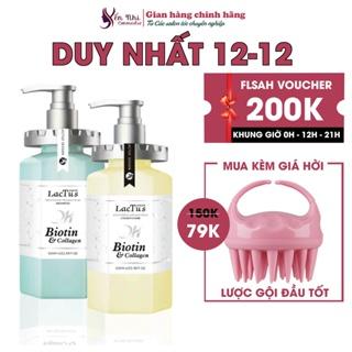 Dầu gội biotin QH lactus season giảm rụng tóc, ngăn gàu dưỡng ẩm QH lactus season biotin collagen
