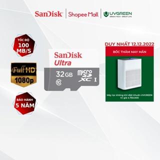 [Mã ELSD15K giảm đến 15K] Thẻ nhớ microSDHC Sandisk 32GB upto 100MB/s 533X Ultra - Hãng phân phối chính thức