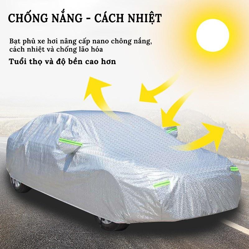 Màu sắc bạt phủ toàn xe 3 lớp thường là gì?