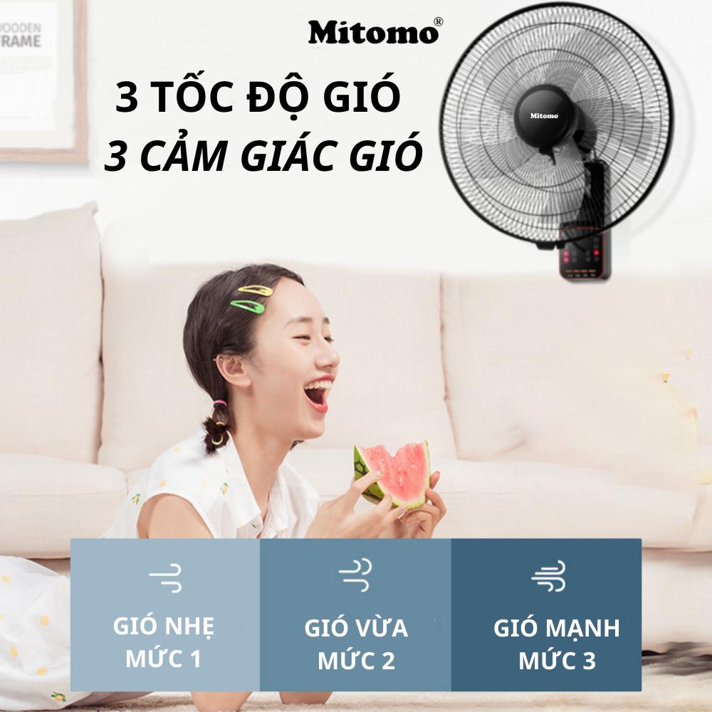 Quạt treo tường điều khiển từ xa có đèn LED không?