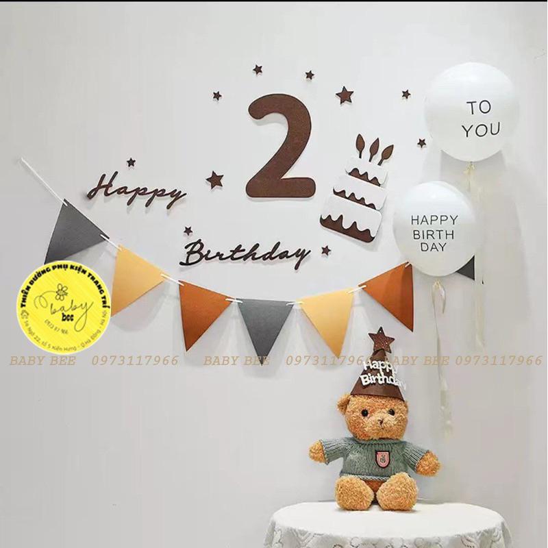 Dây chữ happy birthday trang trí có những màu sắc nào?