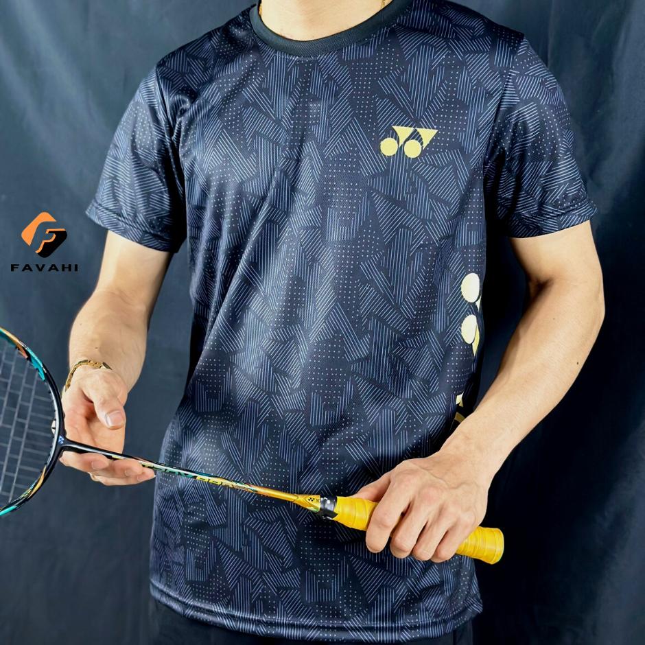 Áo cầu lông Yonex có mấy size và làm từ chất liệu gì?