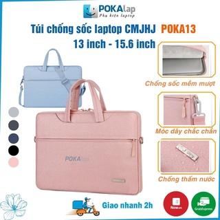 Túi chống sốc laptop POKA13 chất liệu vải oxford cao cấp chống thấm nước 13,14,15.6 inch unisex - POKALAP