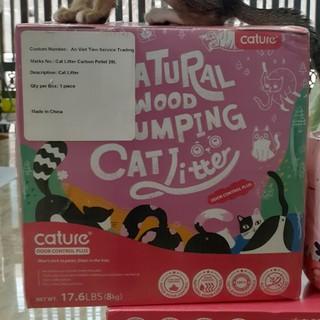 Cát gỗ vệ sinh cho mèo Cature 8 kg siêu khử mùi và than hoạt tính
