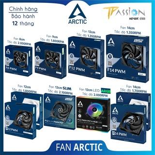 Quạt tản nhiệt Fan Case Arctic F8, F9, F12, F14, P12, P12 White, P14 PWM PST, BioniX, Slim - Chính hãng, quay êm, bền