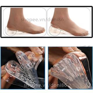 1 cặp lót giày độn đế tăng chiều cao - 3cm silicon - Freesize - PK02 (gồm 10 miếng dùng cho 1 đôi giày)